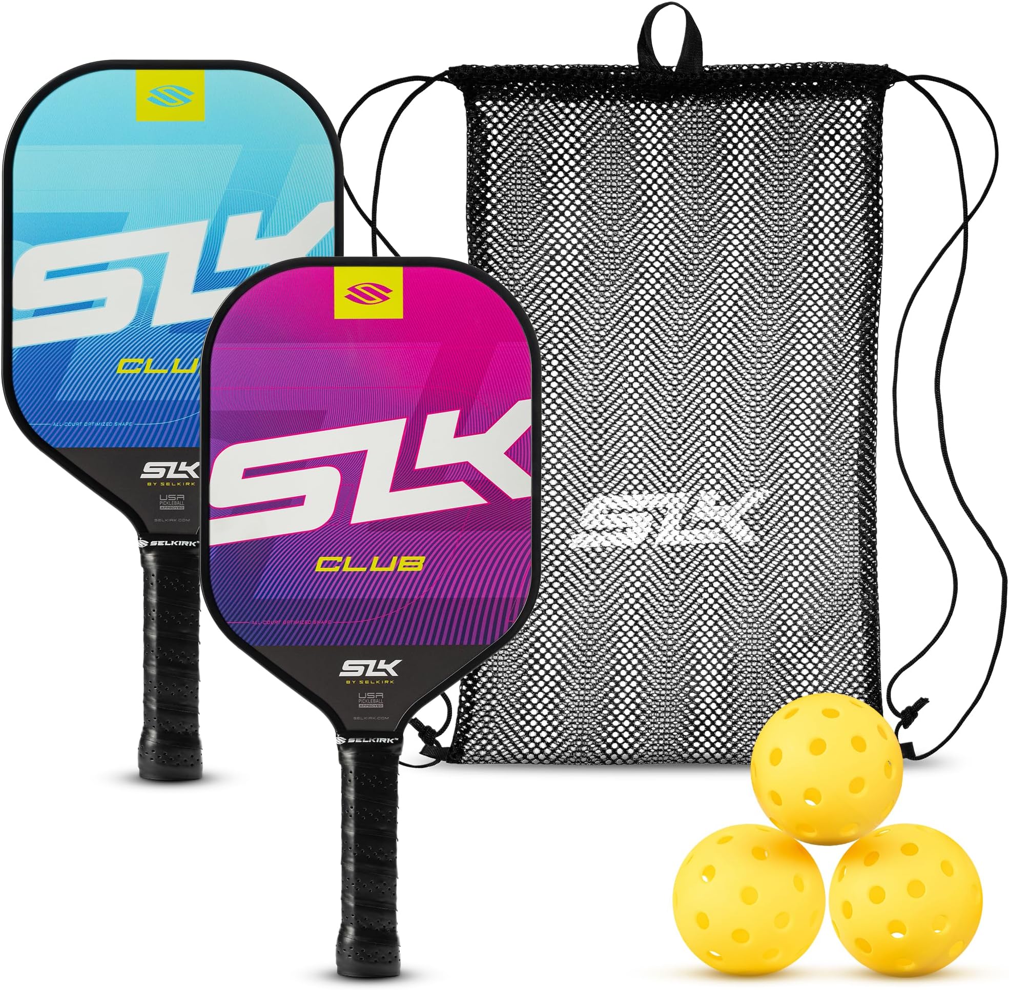 Selkirk Sport SLK Pickleball Paddles Set of 2 | Designed in The USA | Choose The SLK Neo Graphite, SLK Neo Fiberglass Pickleball Set or SLK Atlas Pickleball Bundle
