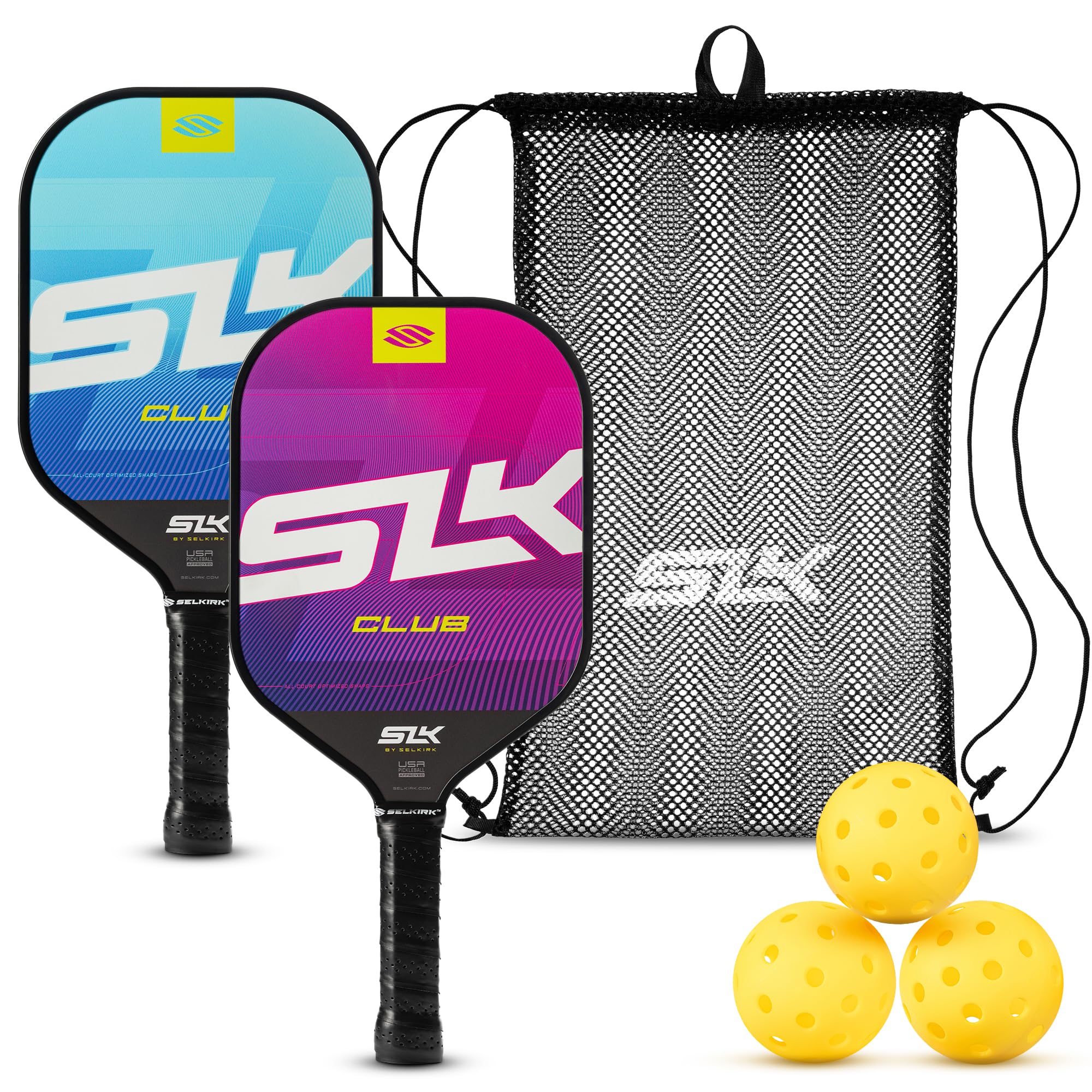 Selkirk Sport SLK Pickleball Paddles Set of 2 | Designed in The USA | Choose The SLK Neo Graphite, SLK Neo Fiberglass Pickleball Set or SLK Atlas Pickleball Bundle