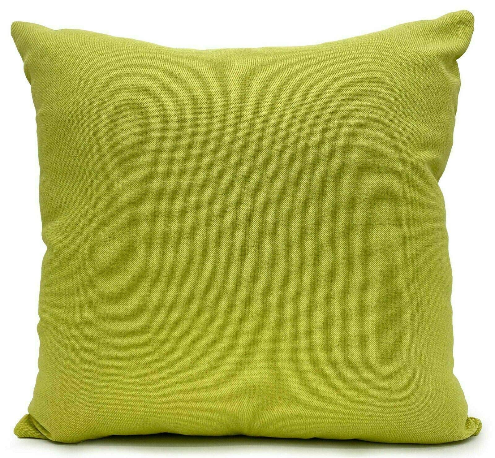 cushion mania Waterproof Outdoor Cushion or Cover – Durable Plain Garden Furniture Seat Pad, Weather Resistant Pillow for Patio, Conservatory, Indoor & Outdoor Seating (17"x17" Cover only | Lime)