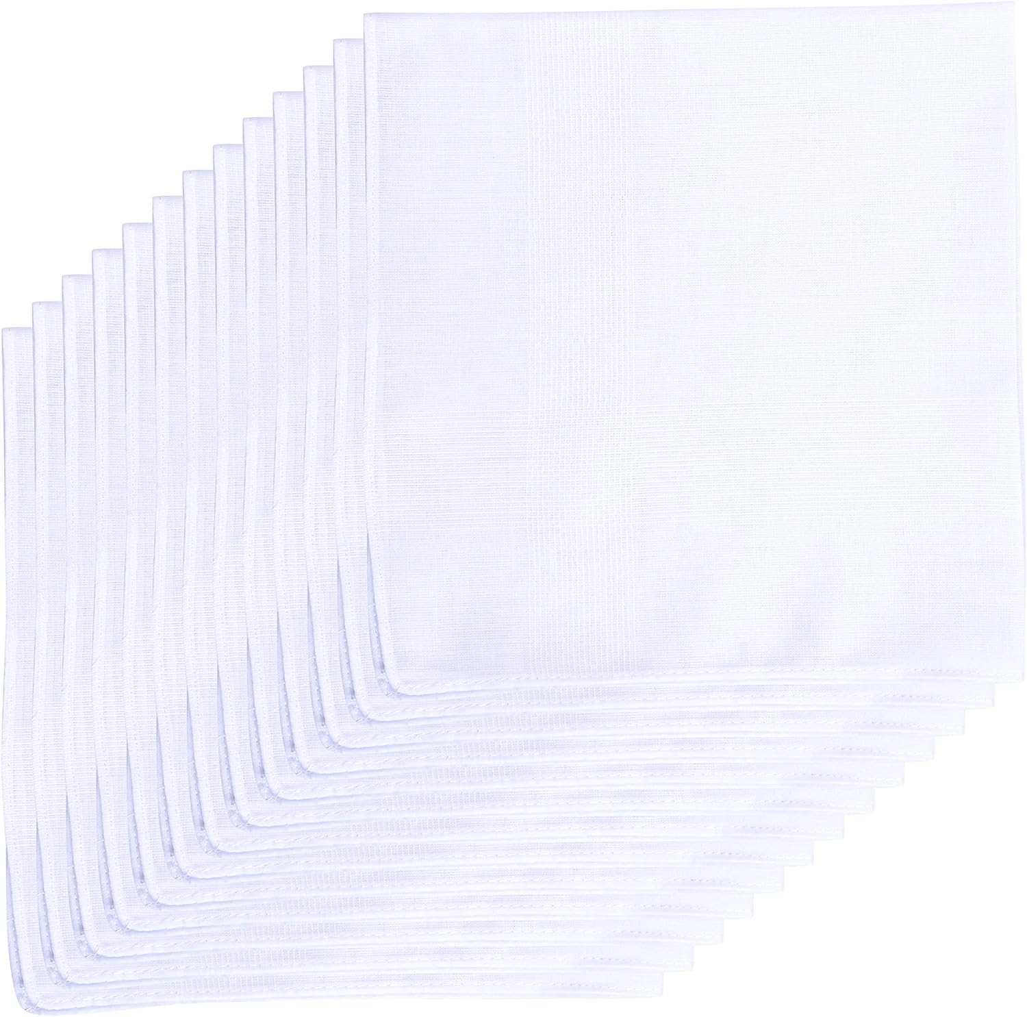 Van Heusen 13 Pack Cotton Handkerchiefs Solid White at Amazon Men’s