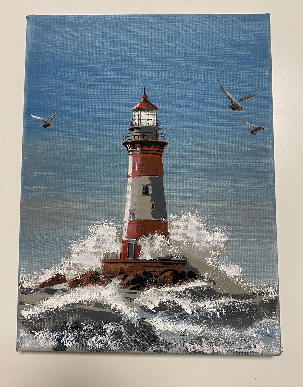 AS-398 Lighthouse, Step by Step Stencil for Acrylic, Airbrush, Spray, Varnish and Wall Paint (XL)