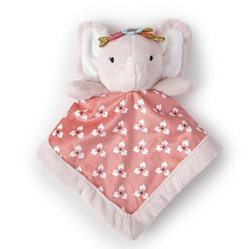 Levtex Home - Manta de seguridad de elefante bebé - Suave y adorable - Felpa - Rosa, Blanco - Regalo de guardería