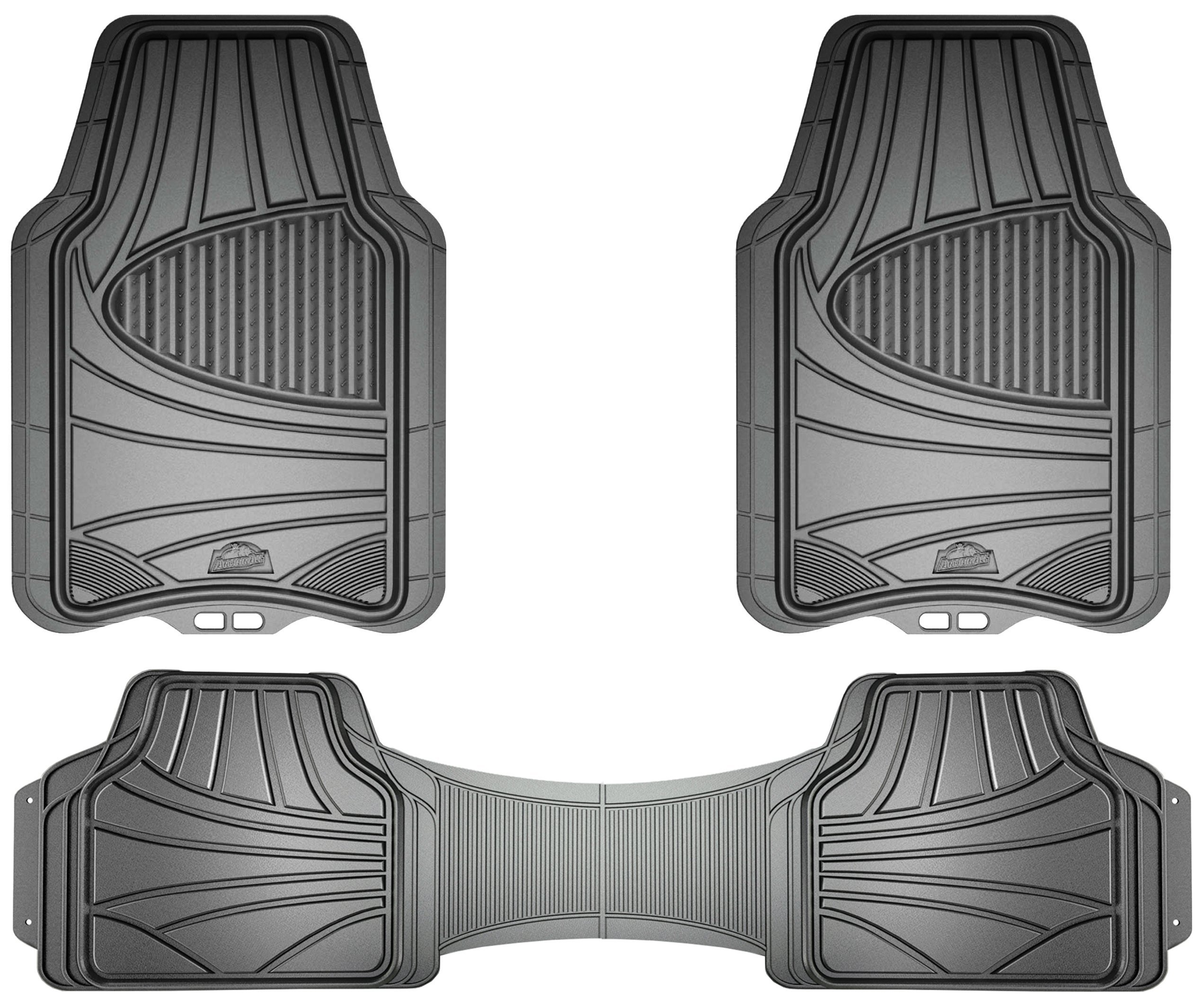 Photo 1 of Armor All 78844 3-Piece Gray Rubber Full Coverage Trim-to-Fit Floor Mats