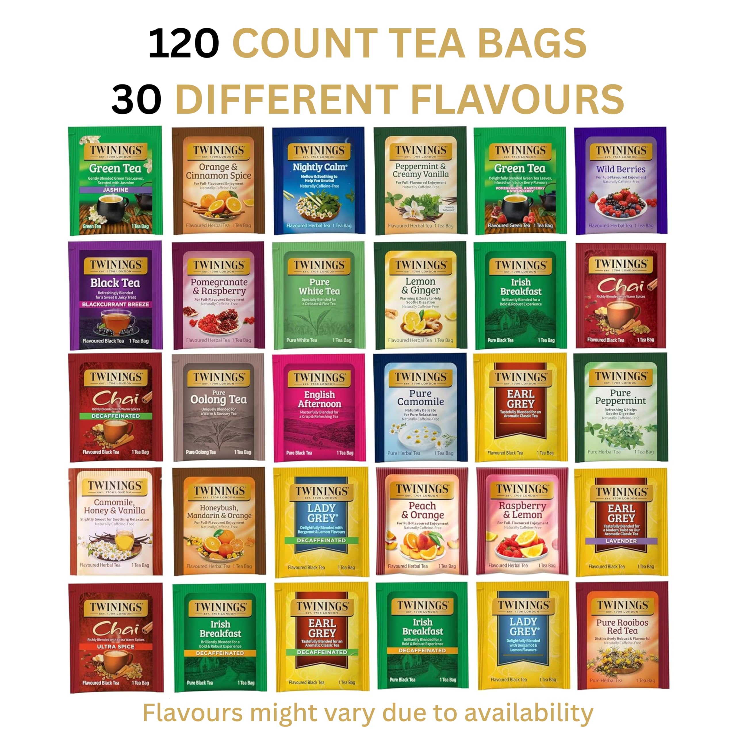 Amazon.com : Twinings Tea Bags Sampler Assortment Variety Pack