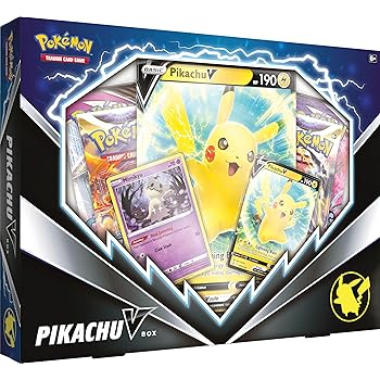 Pokémon  TCG: Pikachu V Box 2 Foil Promo Card & 4 Booster Packs
