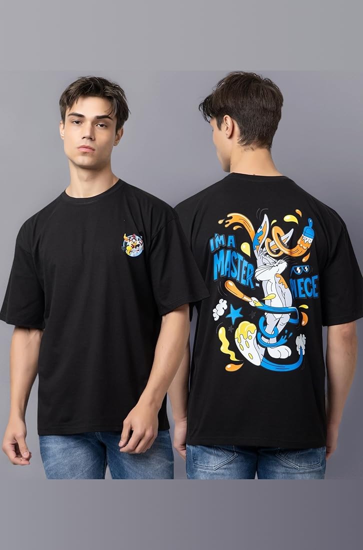 Buy Zeffit Men's Oversized Drop Shoulder (Master Piece) Front and