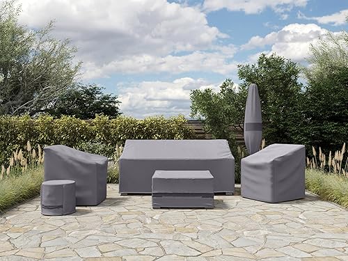 Miniatura 4 de Covermates Funda modular para silla de club para exteriores, poliéster resistente al agua, dobladillo con cordón, rejillas de ventilación, fundas de