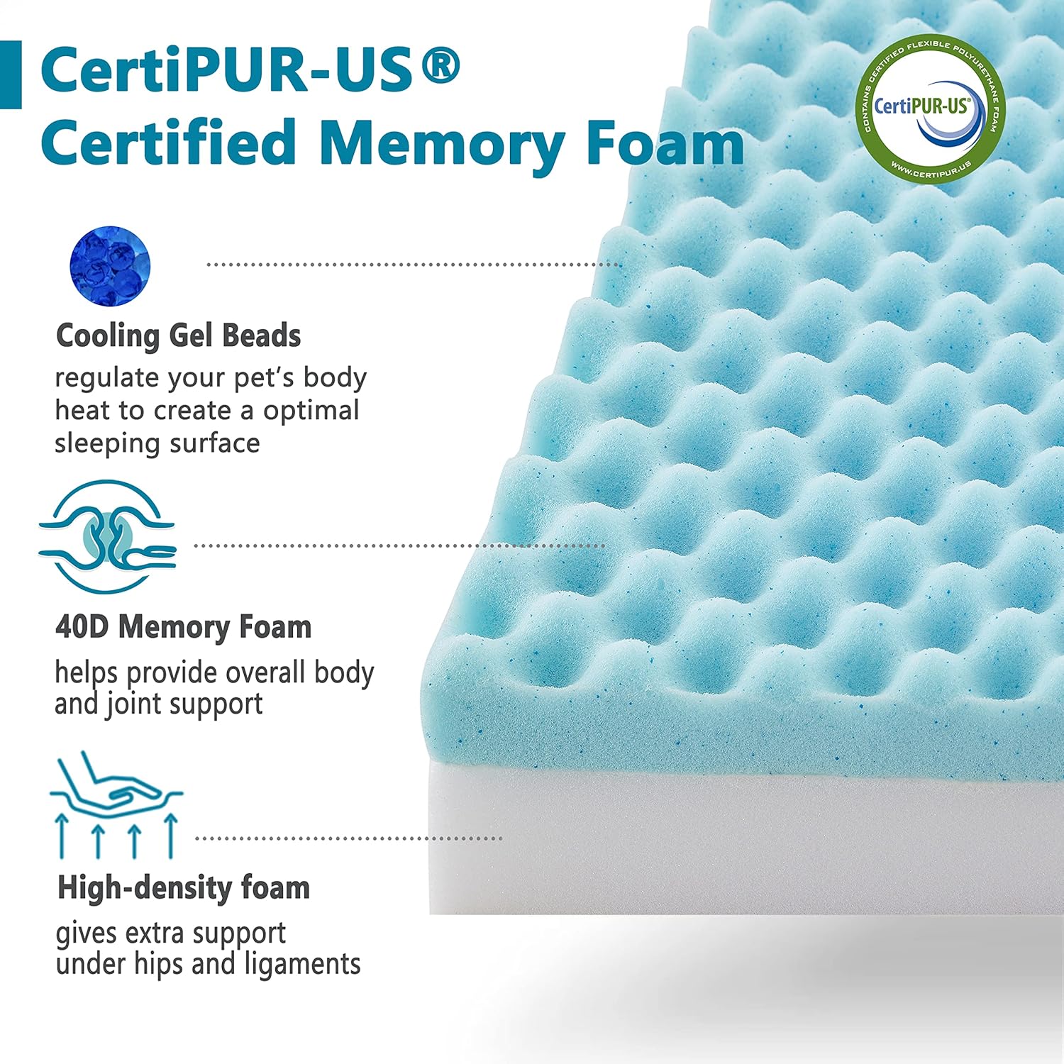 Waterproof Dog Beds for Extra Large, Washable Orthopedic Pet Bed with Cooling Gel Memory Foam, Large Dog Crate Mat for Big Breed Dogs