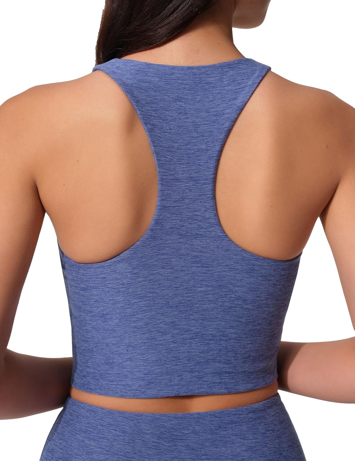 Women’s Sleeveless Crop Tops Scoop Neck Racerback Sports Tank top Athletic Yoga Workout Tops Built in Shelf Bras Padded - Image 3