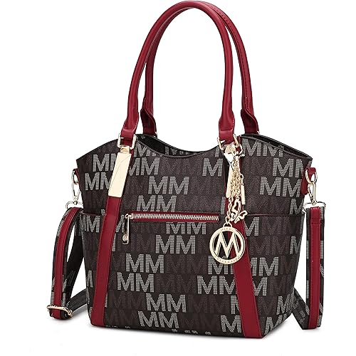 MKF Collection Crossbody Tote Bag for Women - PU Leather Top-Handle Satchel Shoulder Handbag