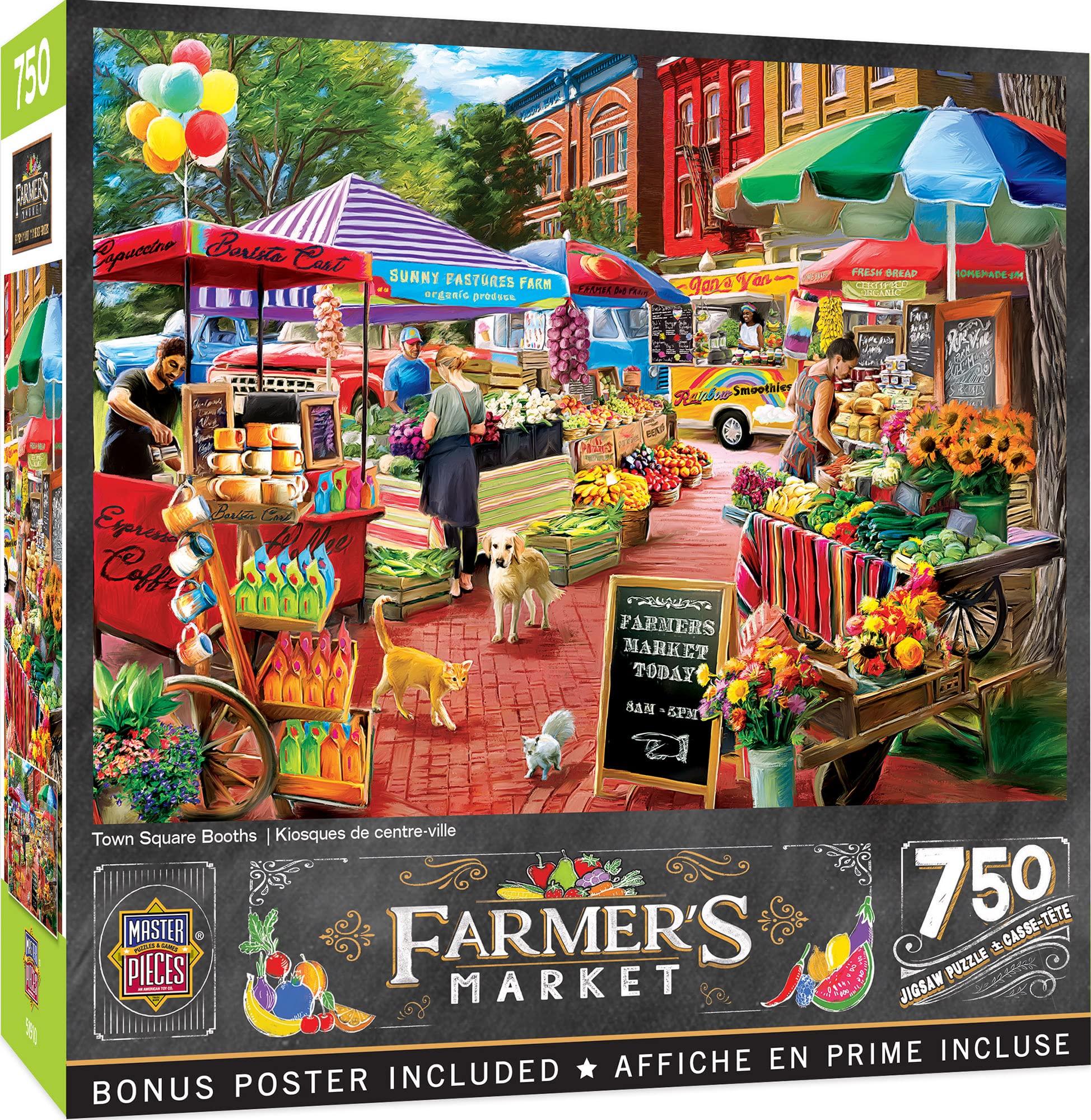 MasterPiecesBaby Fanatics 32253: Farmer's Market - Town Square Booths 750Pc Puzzle