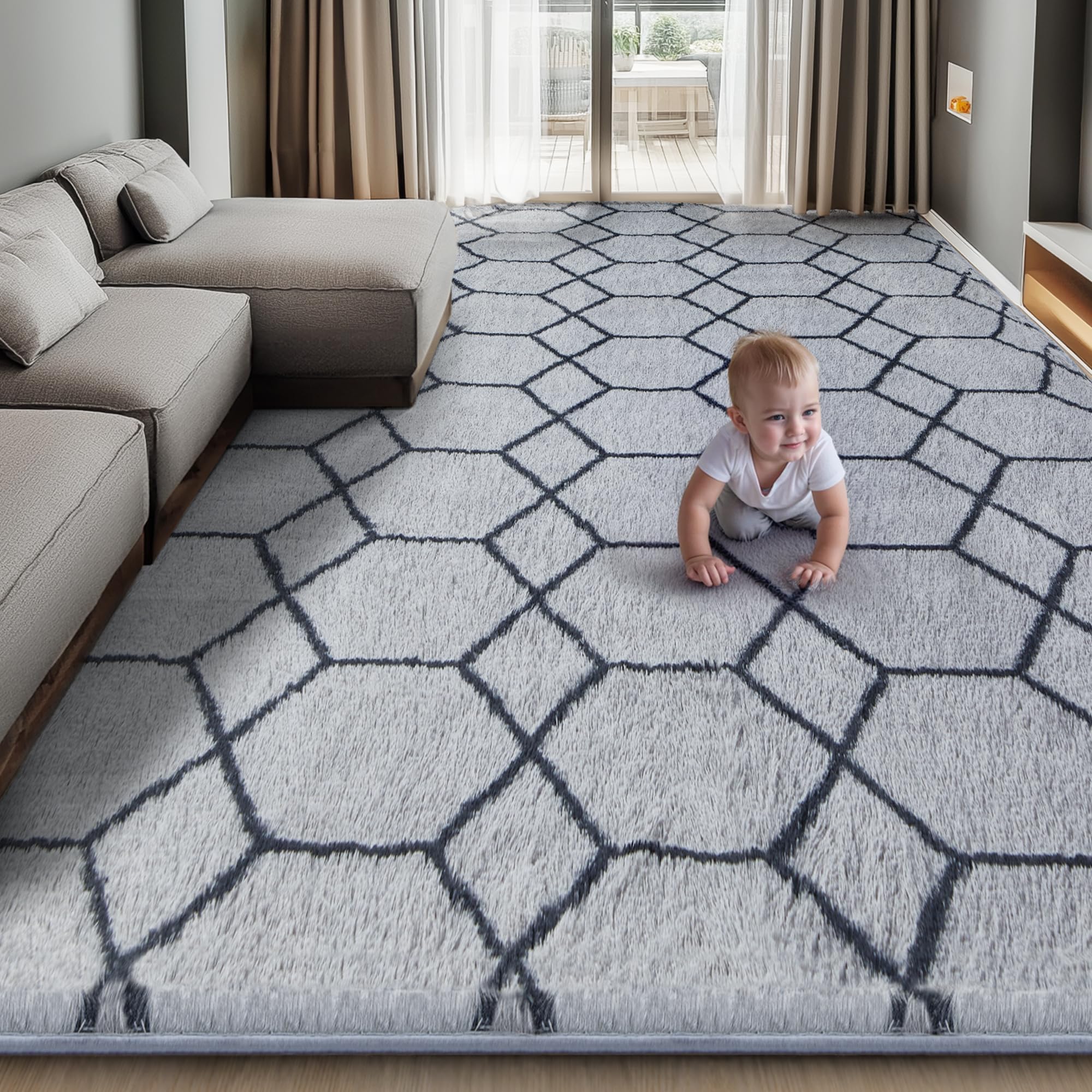 Amazon.com: Super Soft Shaggy Area Rug, 6X9 Soft Plush Fluffy Rug