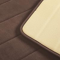 Vista 4 de Juego de cortina de ducha de baño de 15 piezas con alfombras de baño de espuma viscoelástica. 2 tapetes de baño antideslizantes de diseño moderno