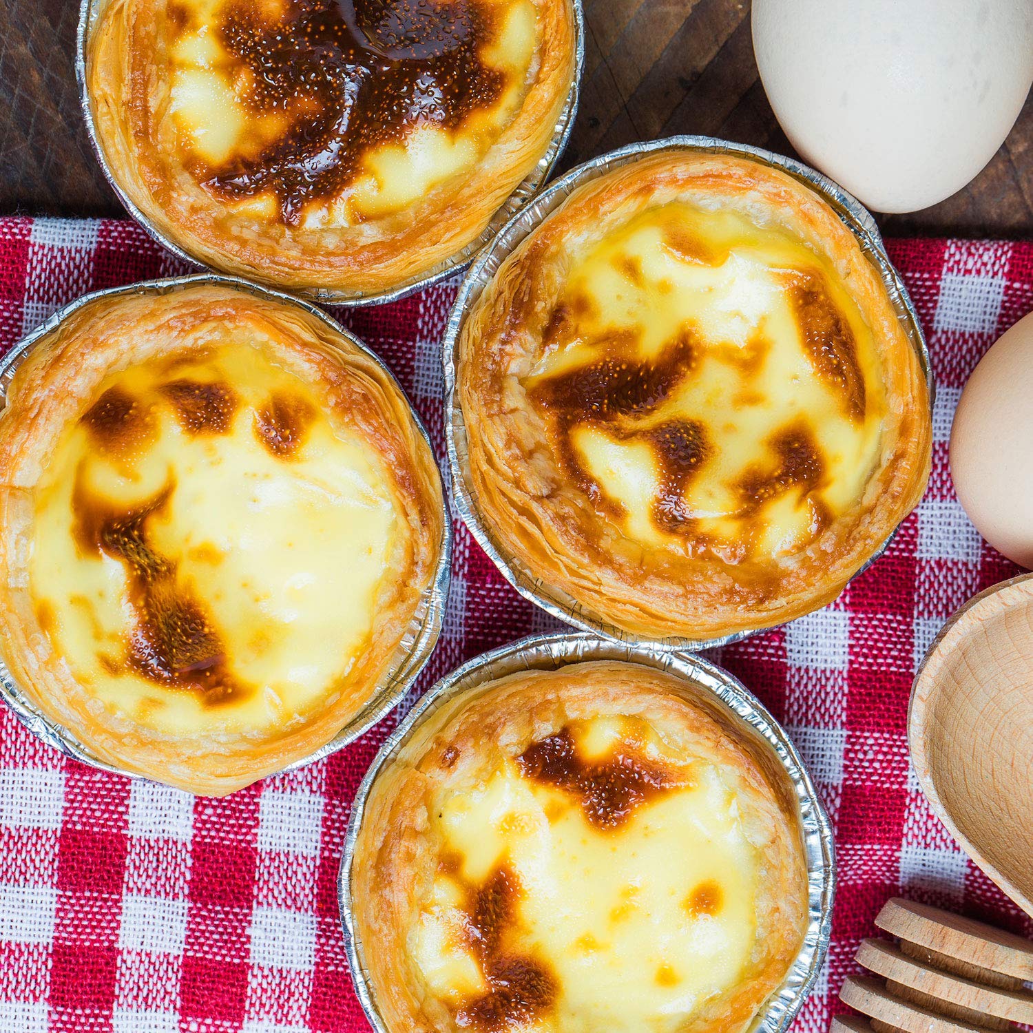 VICASKY 25 Stück Eierkuchenformen - Backformen Aluminium 7,2x5,5 Cm