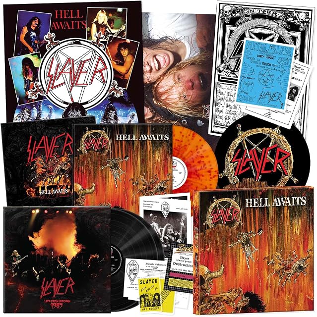Hell Awaits (Vinil Splatter, Edição de Aniversário) por Slayer, capa do álbum