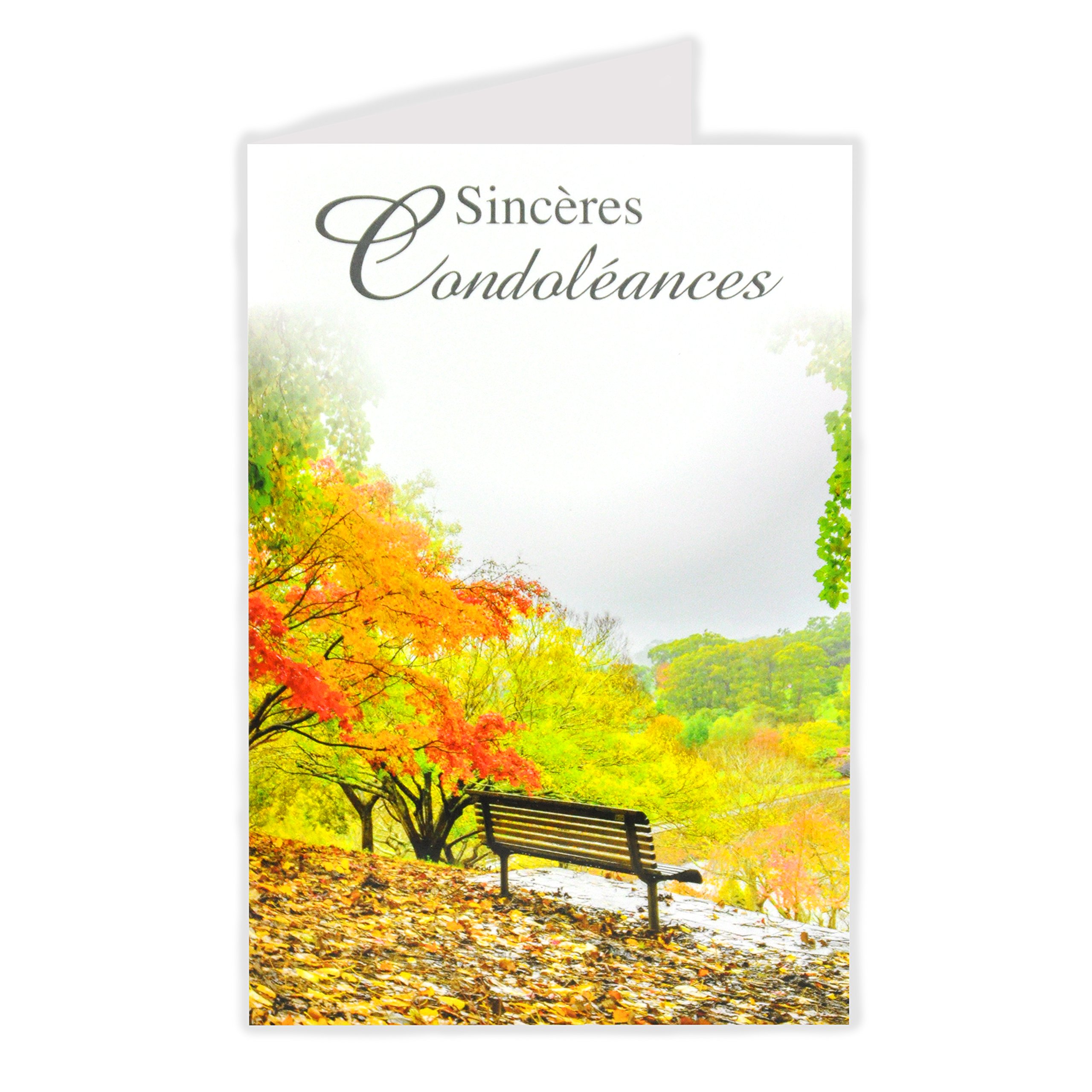 Afie 64-1031-b Sincere Sympathy Card – Good Luck Mourning Autumn Nature Tree