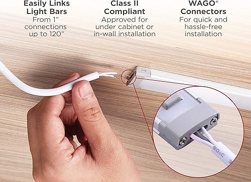 Miniatura 3 de BLACK+DECKER LEDUC-25JUMP PUSH WIRE Bobina de cable de puente de 25 pies para iluminación debajo del gabinete, color blanco