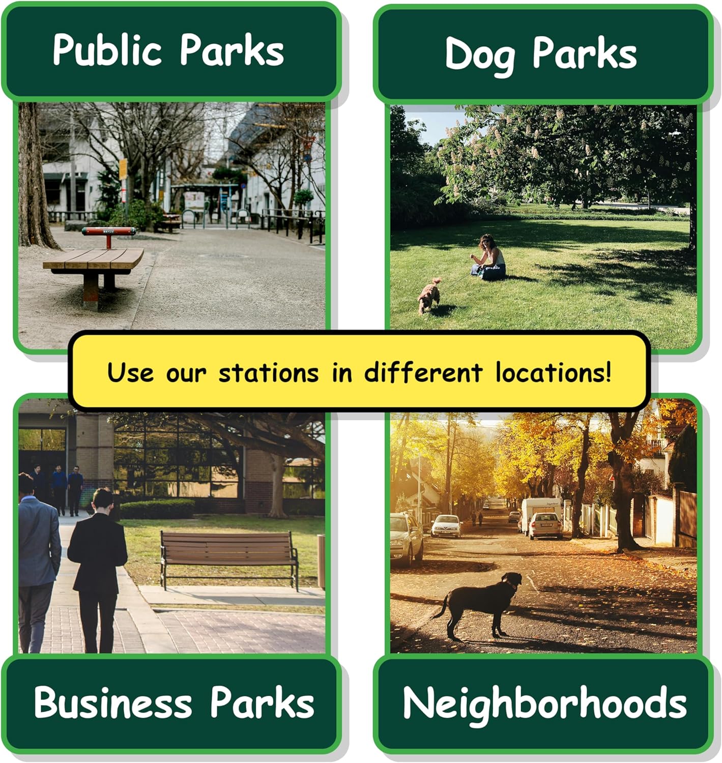 Monarch Pet Waste Station - 8ft Green Steel Dog Waste Station - Includes a Vandal-Resistant Locking Dispenser, 800 Universal Poop Bags, a 10gal Trash Receptacle w/Lid, & a 12"x18" Sign