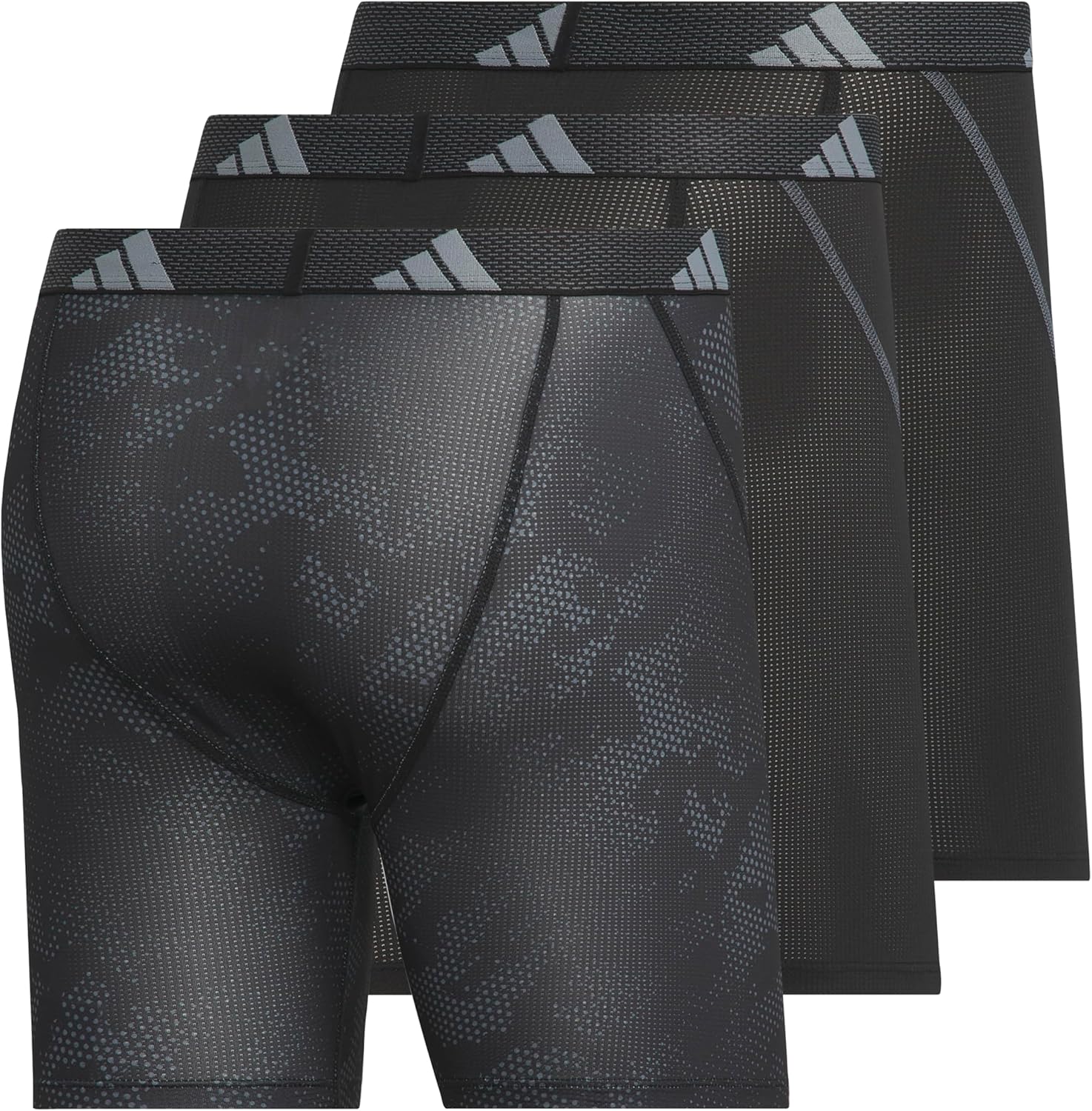 adidas Men's Performance Athletic Mesh Boxer Brief Underwear, Moisture Wicking, Sport Comfort, 3-Pack - Image 6