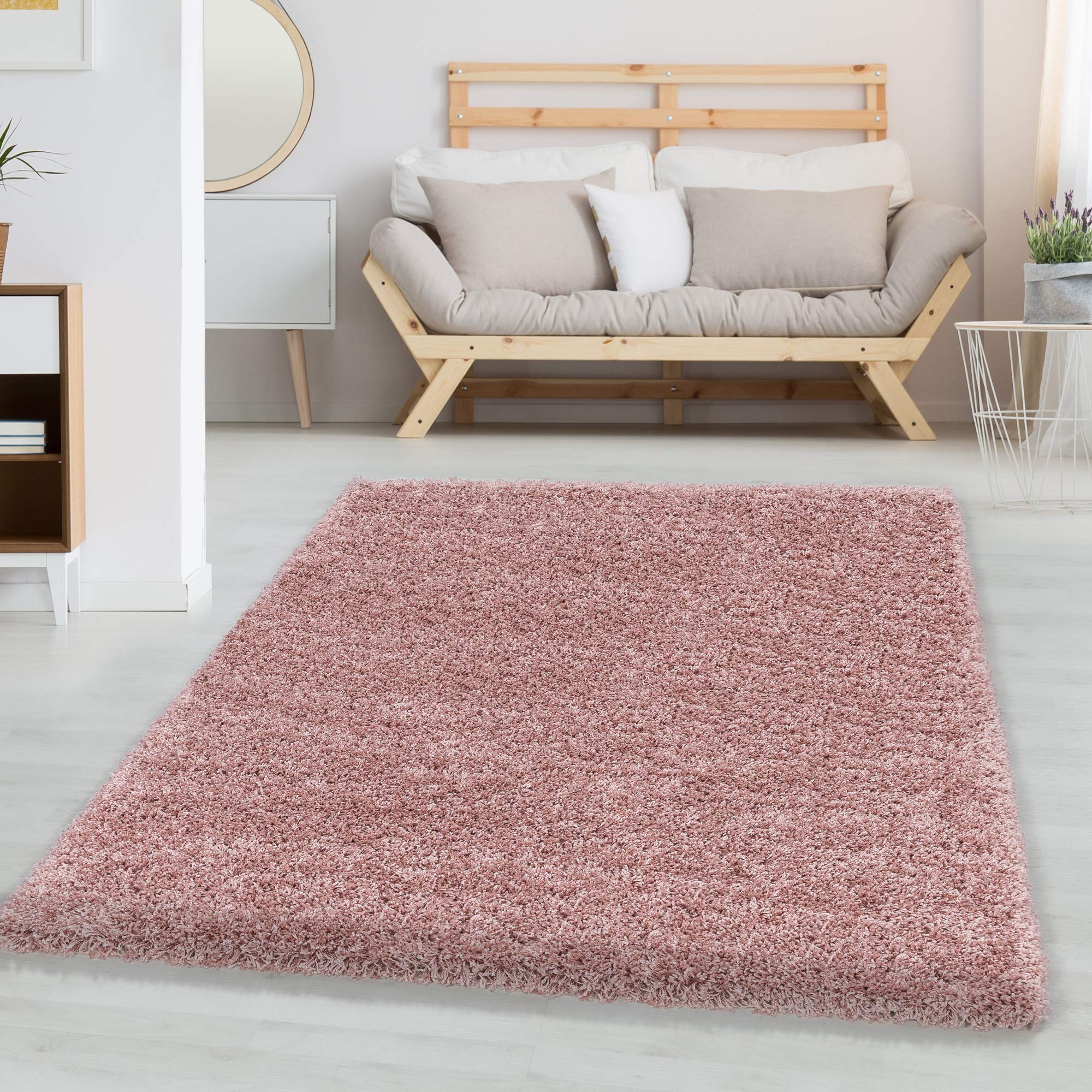 Carpetsale24 Shaggy Hochflor Teppich weich flauschig modern einfarbig Perfekt für Wohnzimmer für Wohnzimmer Schlafzimmer Flur