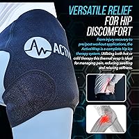 Vista 7 de ActiveWrap - Manga de hielo para cadera diseñada por fisioterapeutas para el dolor, comodidad posoperatoria, flexores de cadera y soporte muscular