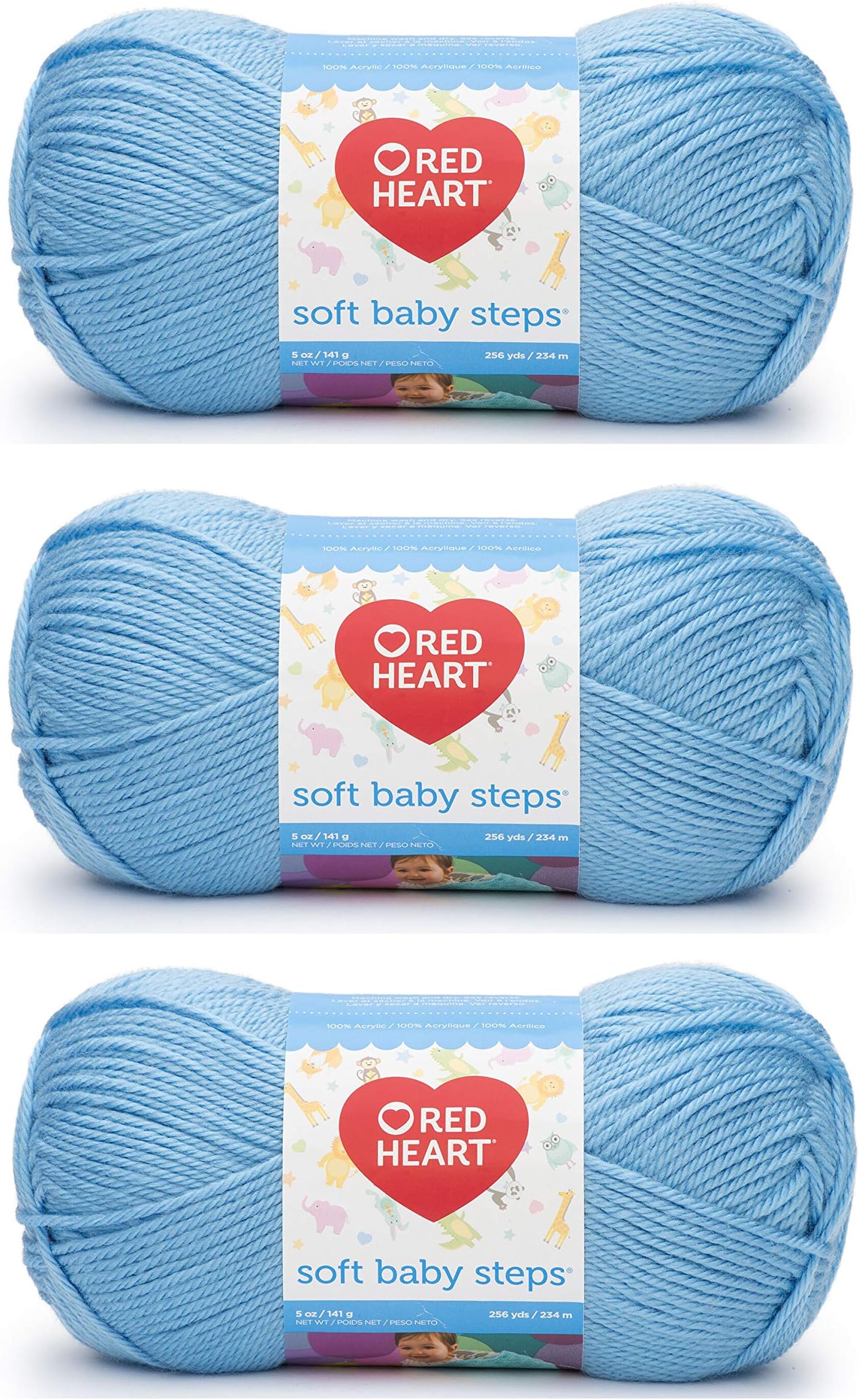 Soft Baby Steps Yarn (3-Pack) Baby Blue E746-9800