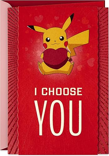 Hallmark Tarjeta de aniversario Pokémon, tarjeta de amor (Pikachu, I Choose You) disponible en Yaxa Colombia