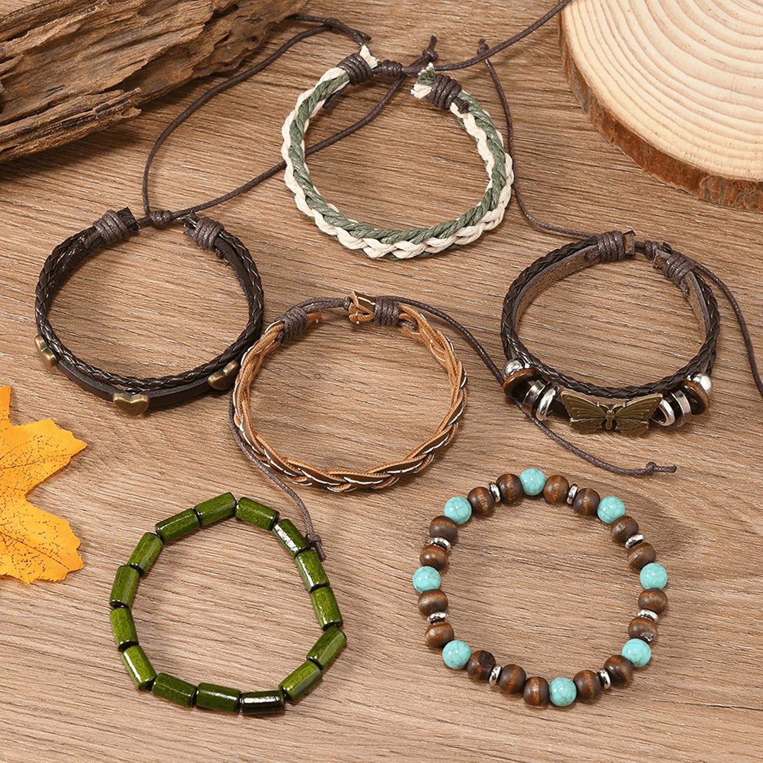 Long tiantian Western Bracelets for Women Boho Leather Wrap Bracelets Turquoise Beaded Bracelet Western Jewelry Outfit Dress for Women - Image 4