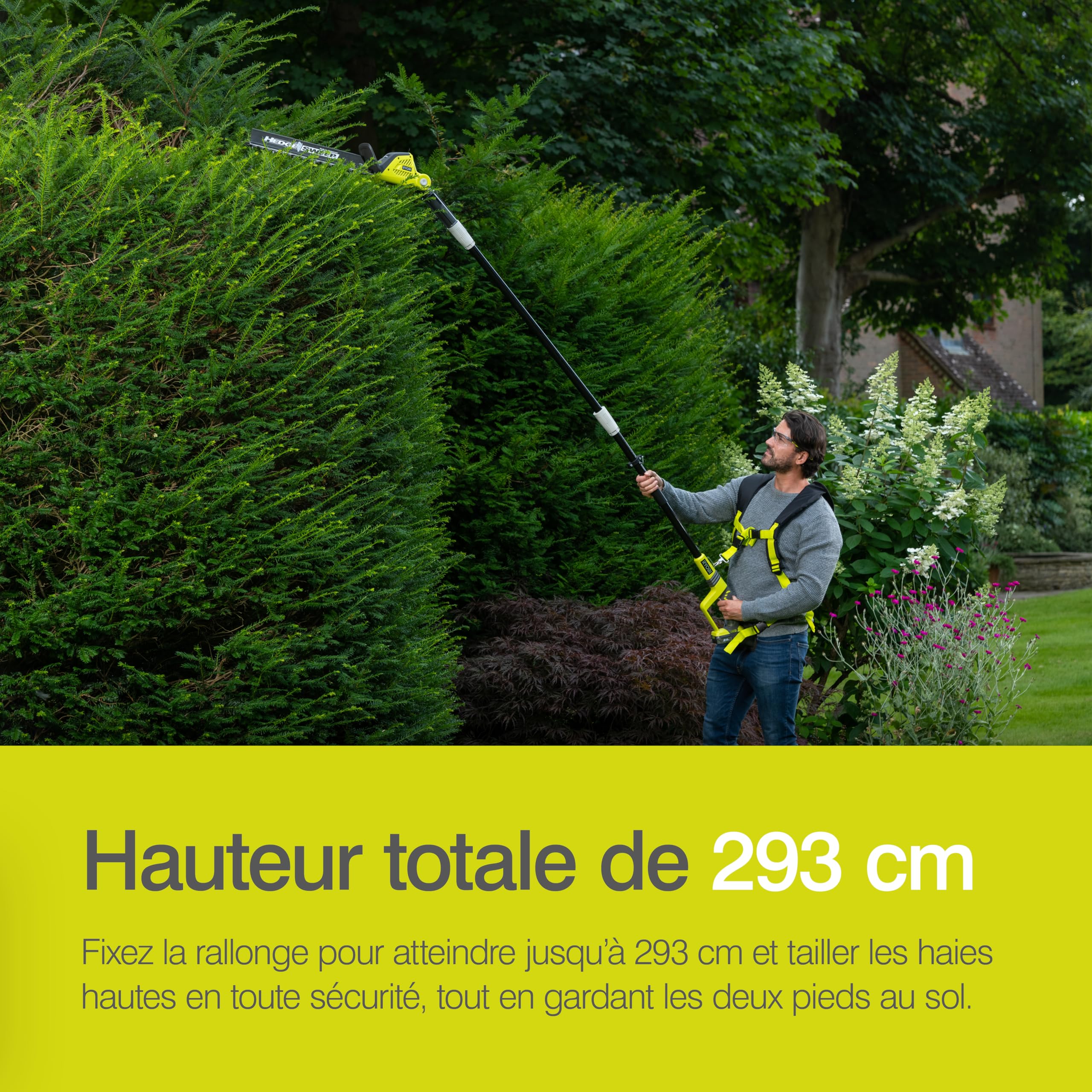 RYOBI - Taille-Haies sur Perche 18 Volts One+™ + Extension (sans Batterie) - OPT1845