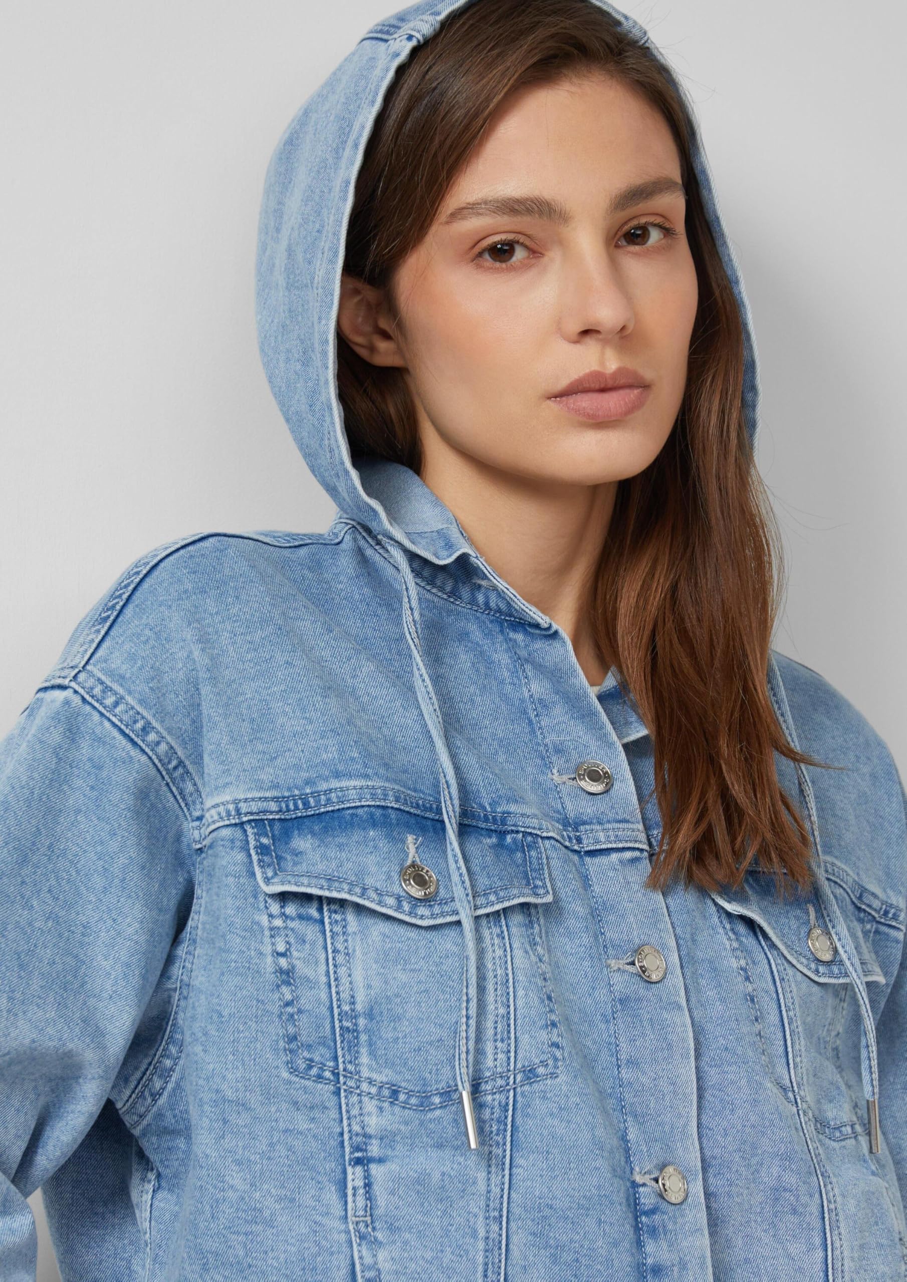 s.Oliver Denim-Jacke mit Kapuze im Relaxed Fit