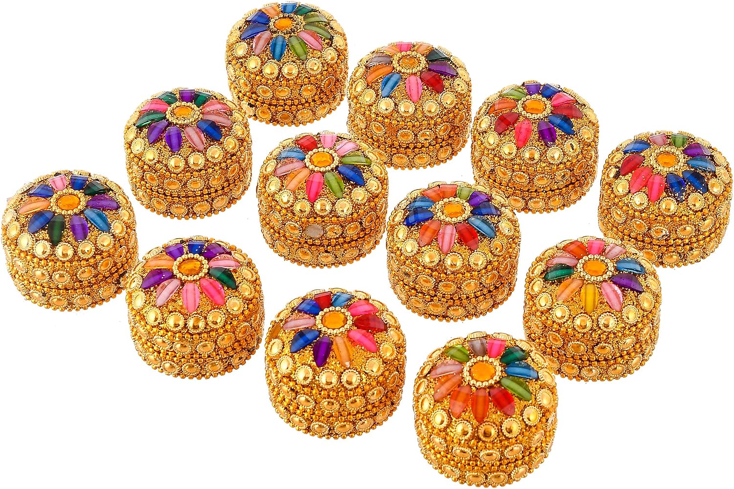 Aluminium Sindoor Daani, Kumkum Box Bharani Wedding Return Gifts (Set of 12) image 4