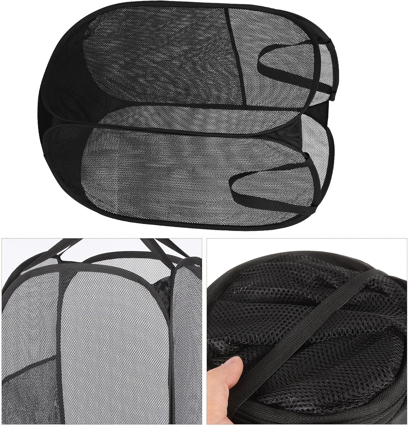 Foldable Laundry Hamper with Handles Collapsible Sturdy Polyester Basket for Clothes Organizing Portable Multipurpose Laundry Basket for Home Outdoor and Travel Use Wear-resistant