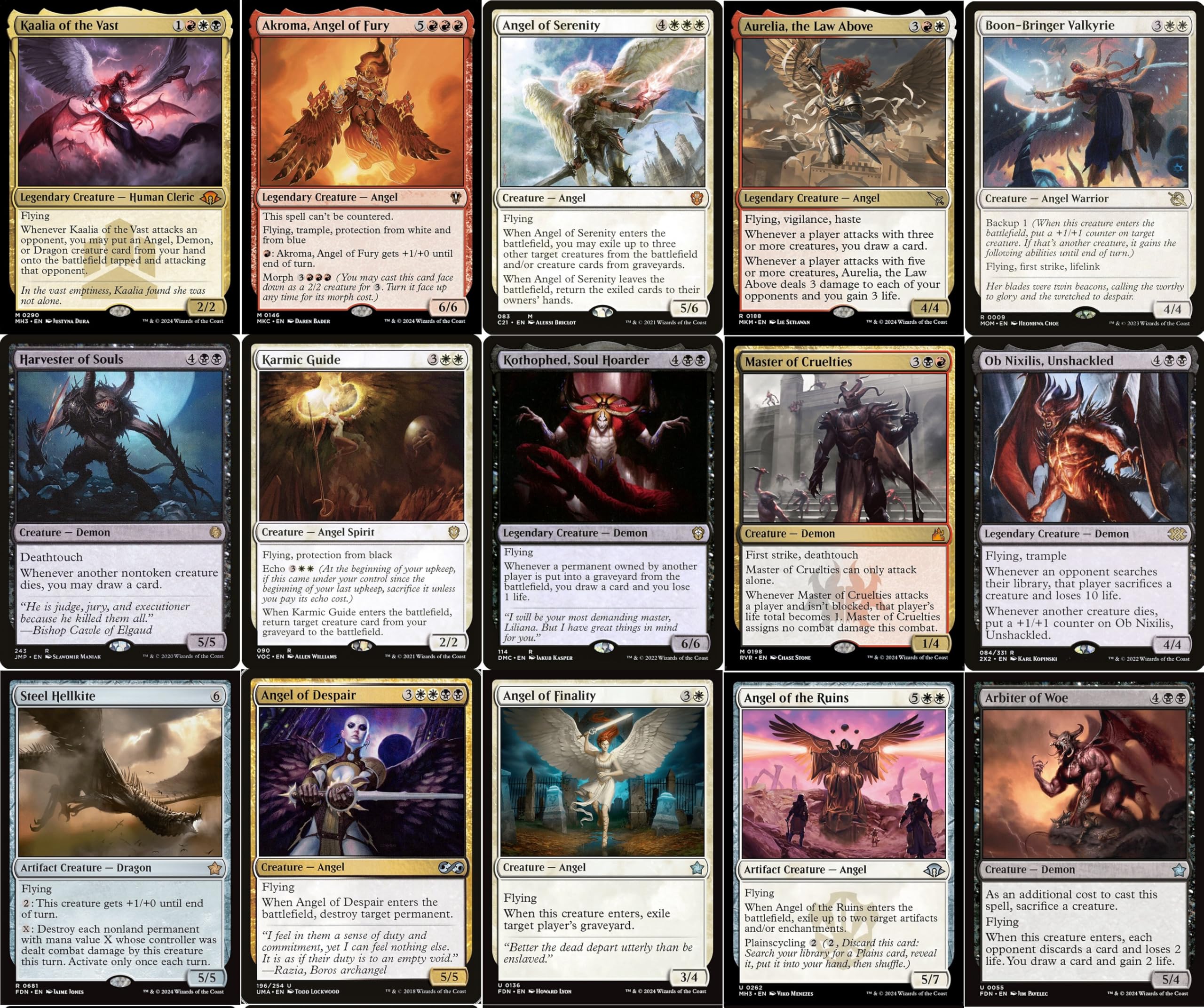 Amazon.com: Elite Commander Deck - Angel Demon Dragon - Kaalia of