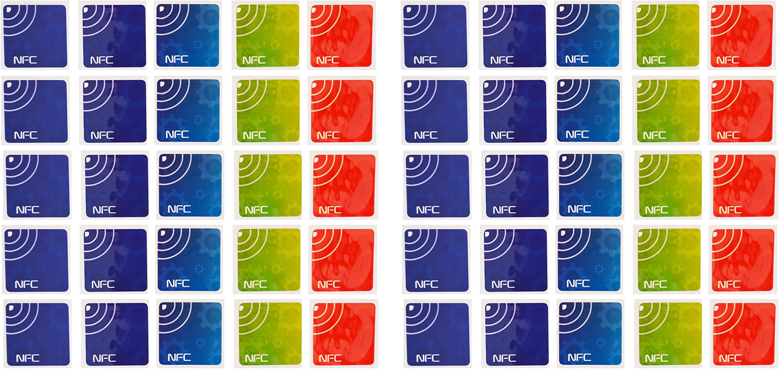 MetaTag Android Writeable & Programmable Large Capacity NFC Tags Stickers - Pack of 50 (137bits)