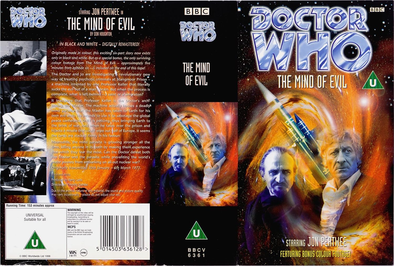 Doctor Who - The Mind of Evil [VHS] : Jon Pertwee, Barry Letts, Katy ...