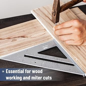 Mr. Pen Metal 7 Inches Rafter Square، Carpenter Square، 2 Pack