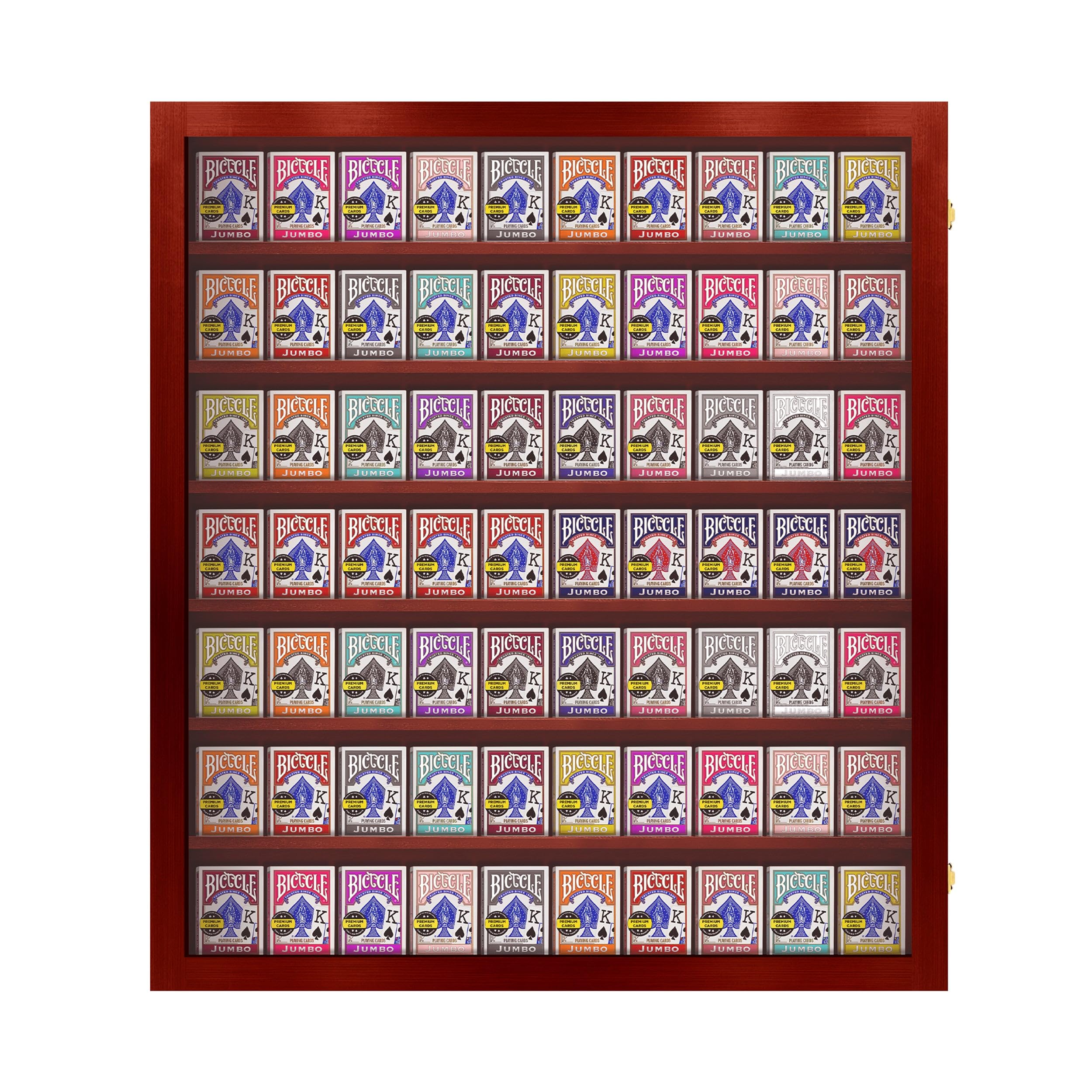 PENNZONI Card Deck Display Case - Holds 70 Playing & Trading Cards, Acrylic Wall Display Case | 4.5