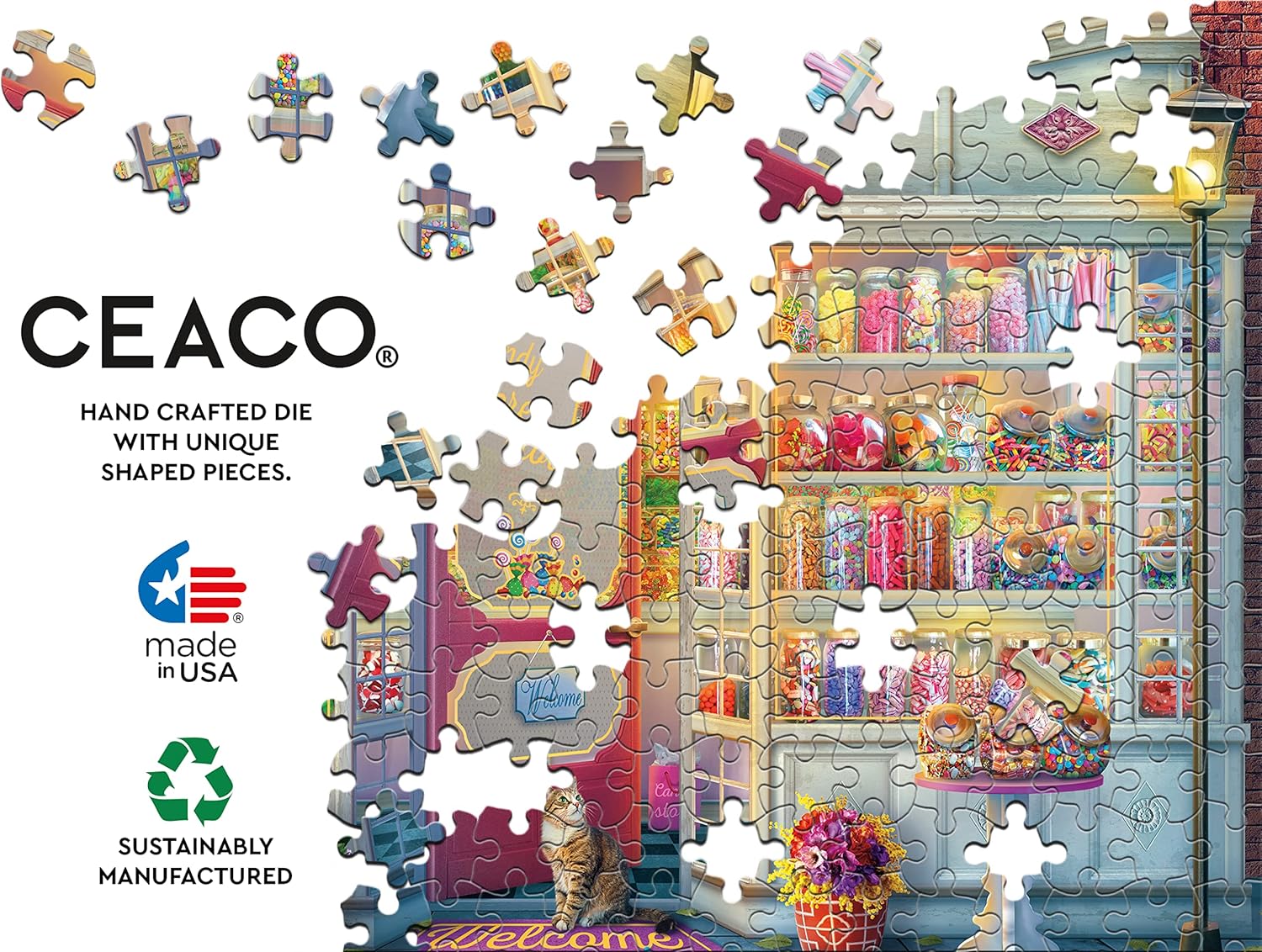 Ceaco - Shop Windows - Candy Store - 1000 Piece Jigsaw Puzzle