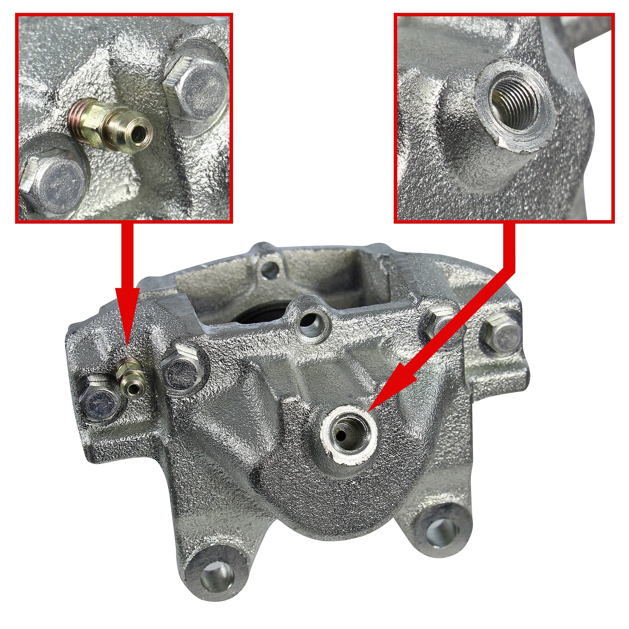 BESTPRICE 2x pinza freno posteriore destra e sinistra pinza freno fissa 2 pistoni, compatibile con MERCEDES-BENZ Classe C (W202)(S202), CLK (C208) (A208), Classe E (W210), SLK (R170)