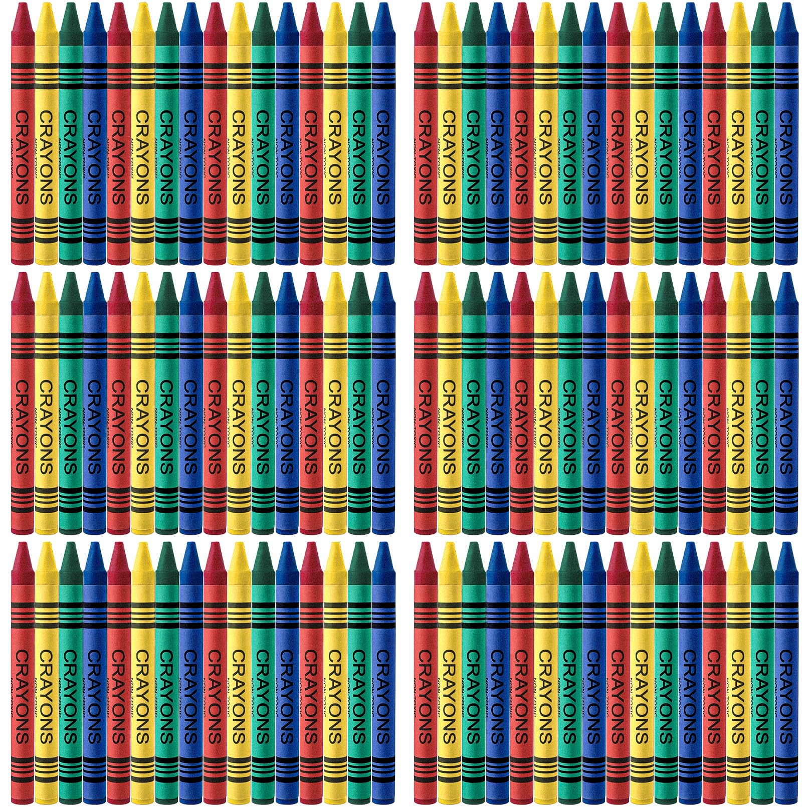 COCPOK 72 Pack Jumbo Crayons, 4 Colors, 288 Total, Small Packs, Kids Coloring, Party Favors, Easy to Hold