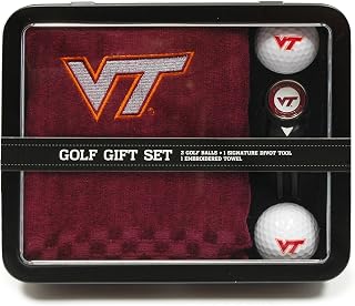 NCAA Gift Set Embroidered Golf Towel, 2 Golf Balls, & Divot Tool with Removable Double-Sided Magnetic Ball Marker