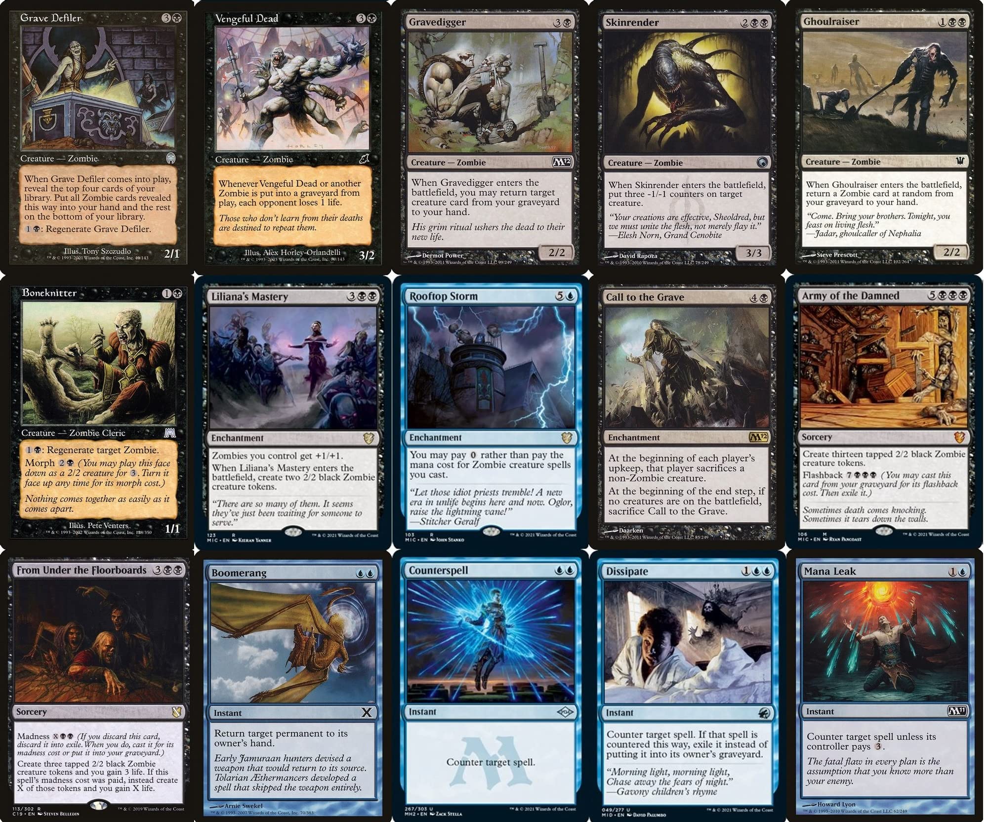 Amazon.co.jp: ブルー/ブラック ゾンビ EDH デッキ - カスタムビルド