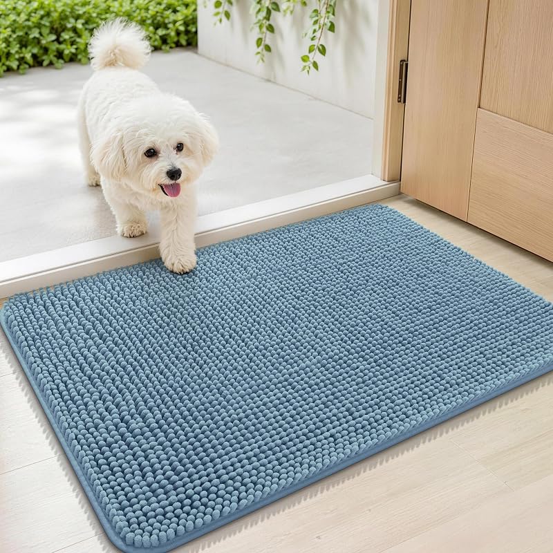 Tapete para Cães Absorvente de Chenille Grandaily Airy Blue 60,96 x 40,64 cm