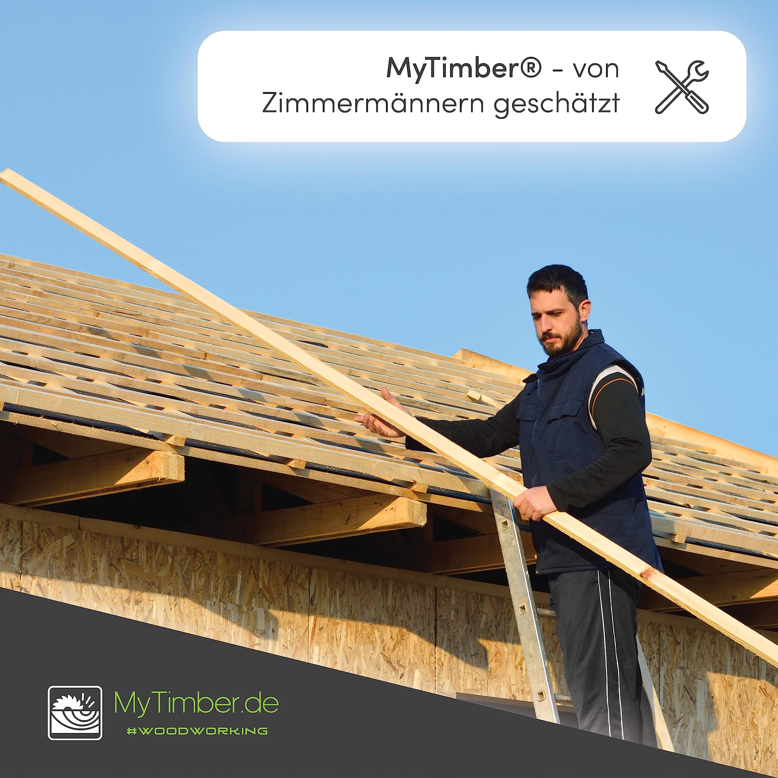 MyTimber® Holzlatten als Bauholz Dachlatten | Holz zum selber bauen | 3 x 5cm breit| Kantholz 2m lang | Holzlatte für als Konstruktionsholz für dein DIY-Projekt (3x5cm | 10 Stück)