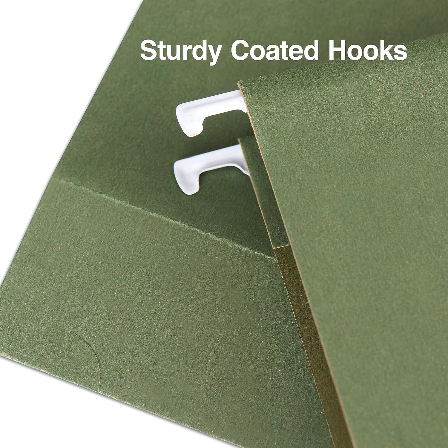 Staples Box‑Bottom Hanging File Folders, Letter Size, 2" Expansion, Standard Green, Heavy‑Duty Construction – 50/Carton