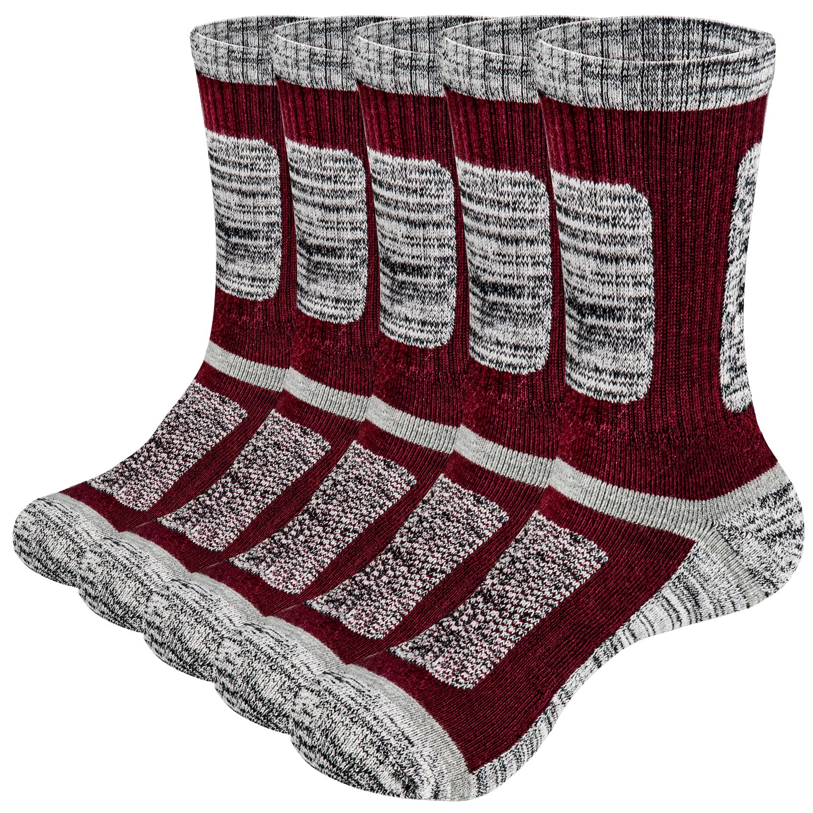 YUEDGE Socken Herren, 5 Paar Sportsocken Baumwolle Tennissocken, Wandersocken, Arbeitssocken, Atmungsaktive Herrensocken Laufsocken mit Dicke Frotteesohle