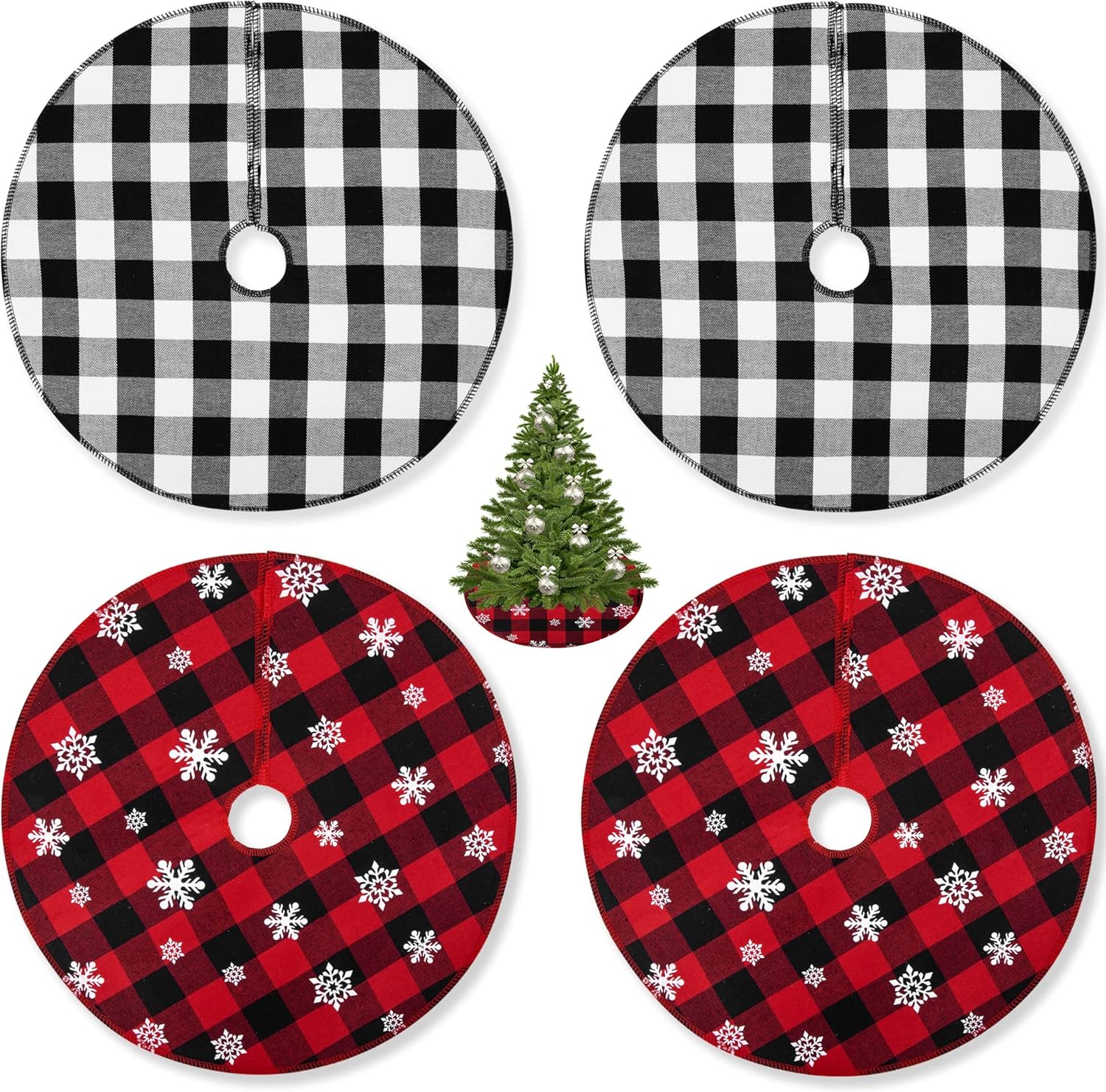 plaid mini tree skirt
