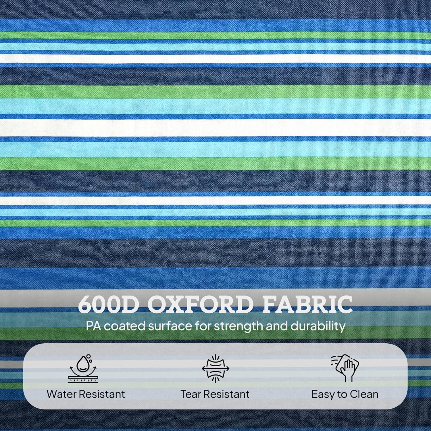 Outsunny Tanning Chair with Face Hole, Side Table, 5-Position Reclining Folding Chaise Lounge Chair Outdoor Lounger Recliner, Carry Straps for Beach Pool Camp, Oxford Fabric, Blue Stripe