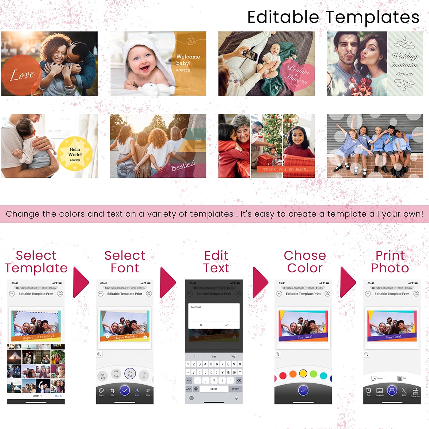 Fujifilm Instax Link Wide Printer Ash White + Twin Pack Film + Cloth