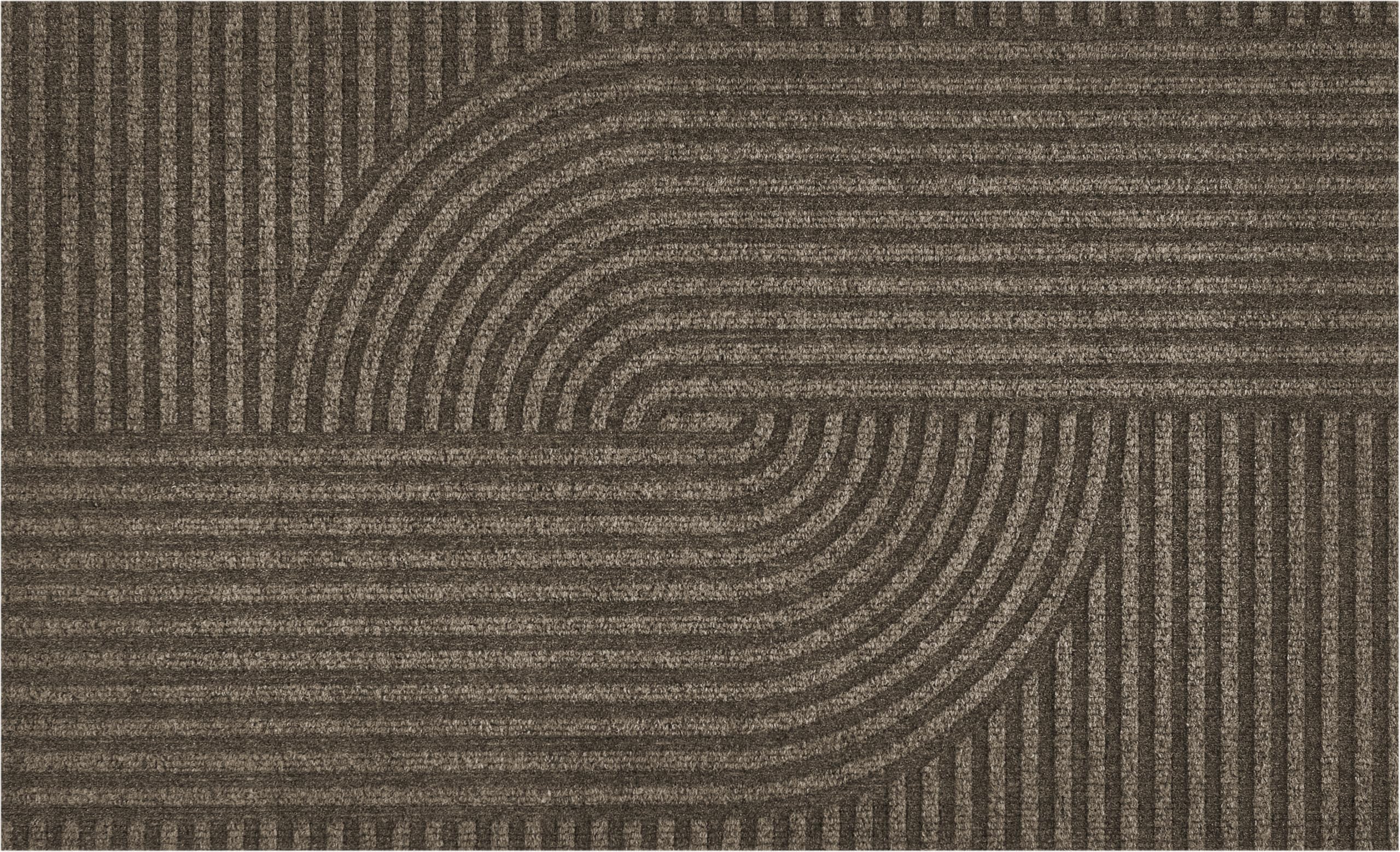 andiamo Felpudo Yukon – Felpudo Lavable y Antideslizante para Entrada – Moderno patrón geométrico Adecuado para Robot Aspirador, 40 x 60 cm, marrón